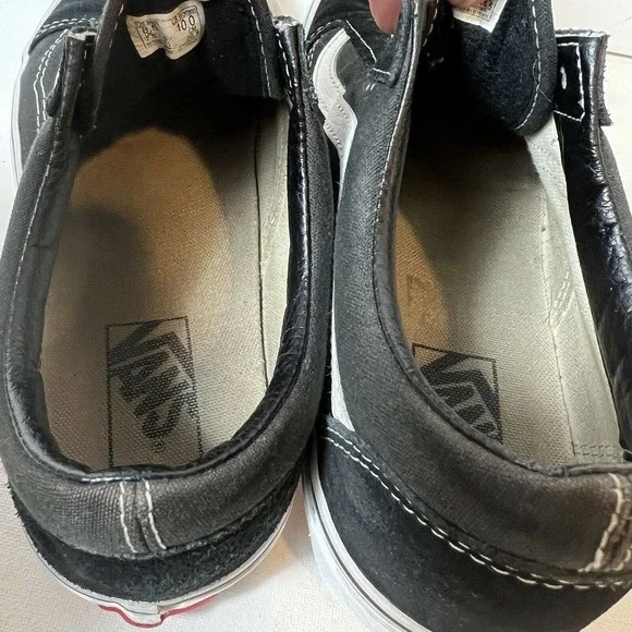 Vans Off The Wall Womens Size 10 Lace Up Sneakers Black White Low Top Skate Shoe - Picture 9 of 12